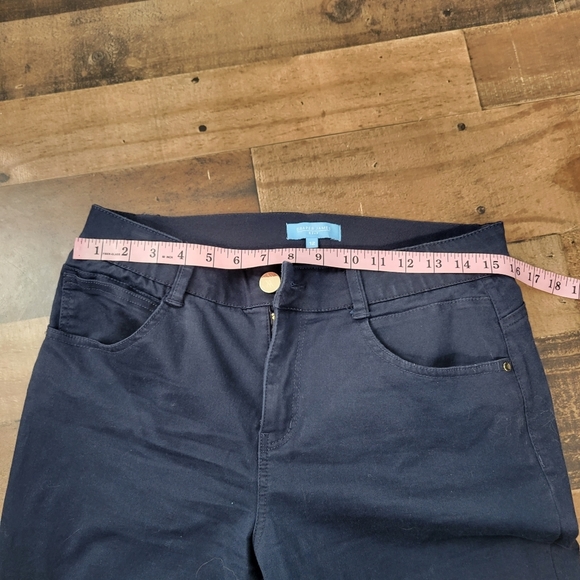 12 Draper James RSVP Navy Blue Cropped Pants - Picture 3 of 6